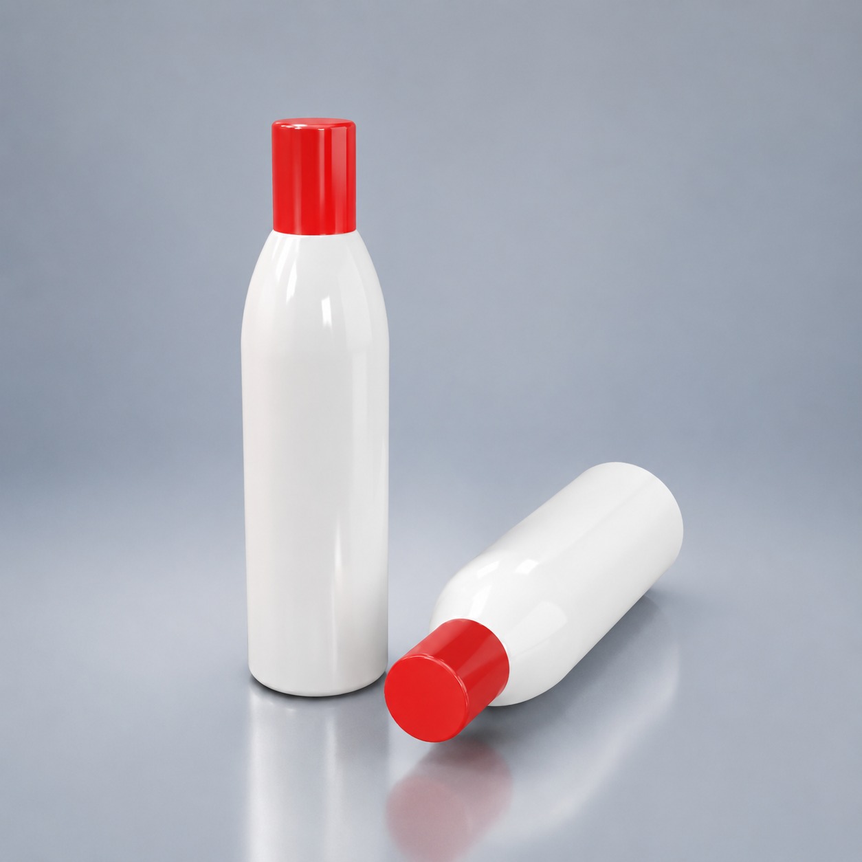 HDPE Bottles — Red Closures